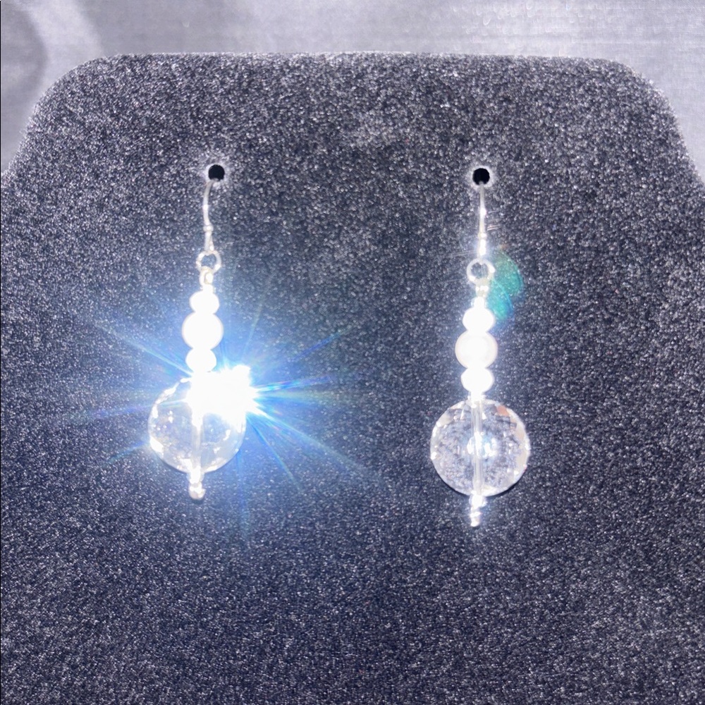 Stunning Silver Crystal Earrings